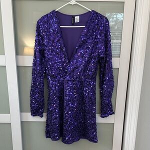H&M Purple Sequin Dress